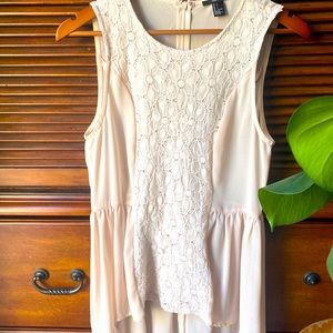 Forever 21 high-low lace top